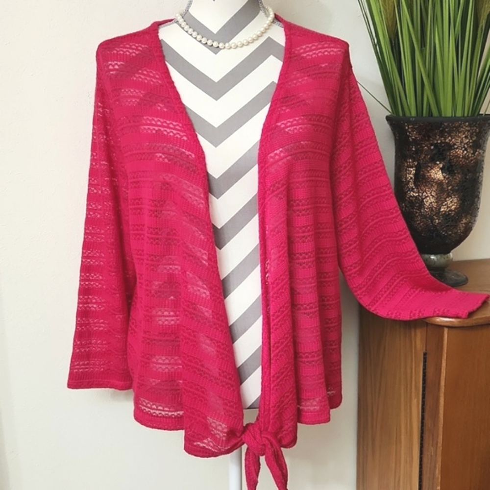 Faded Glory Short Pink Cardigan